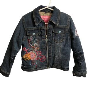 Pampolina Embroidered Warm Denim Jacket Girls 4T